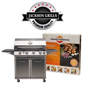 Jackson Grills BBQ Grill and Logo