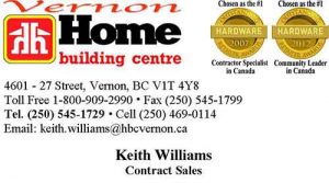 Keith Williams Home Building Centre Business Card