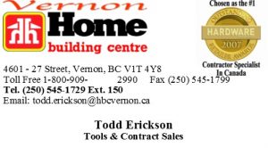 Business Card - Tools Contract Sales - Todd Erickson