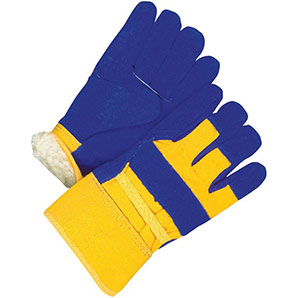 Bob Dale-Men's Large-Extra Large Split Leather Combo Lined Work Gloves-Assorted Colours
