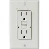 Electrical Devices 15amp white tamper resistant gfi receptacle with plate